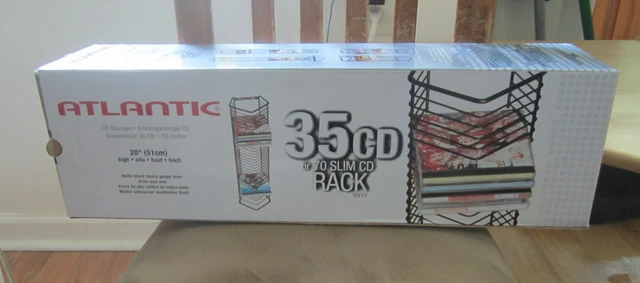 Nuevo Atlantic CD Montaje en Pared Soporte Almacenamiento Disco Pantalla Organizador Acero