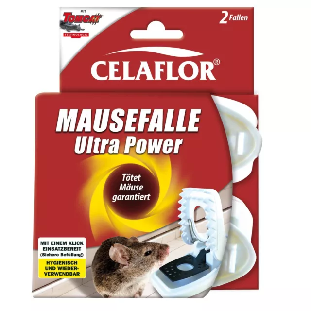 Celaflor Mausefalle Ultra Power 2 St. Tomcat Falle Maus Mäusefalle Schlagfalle