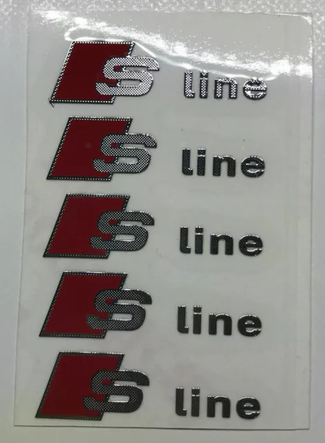 Lotes Pegatinas Para Audi S Line ,A1,A3,A4,A5,A6,A7,A8,Q3,Q5,Q7,Tt....