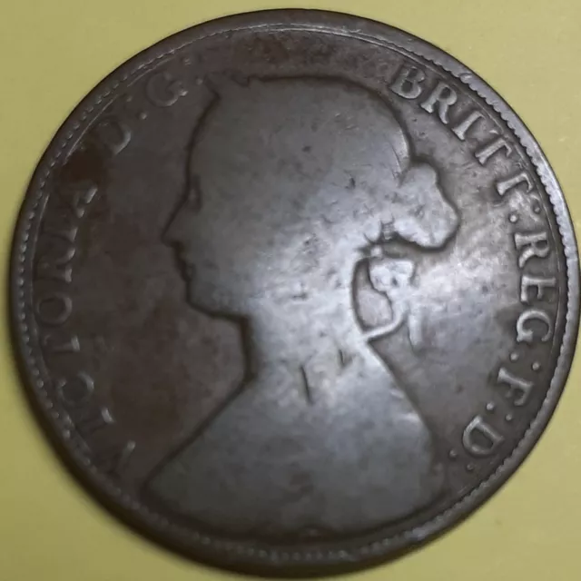 coin Great Britain 1861 Half Penny Victoria United Kingdom good condition