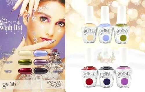 Gelish Dip Polvo (0,8 oz) ""En mi lista de deseos"" colección vacaciones invierno 2023 6 piezas