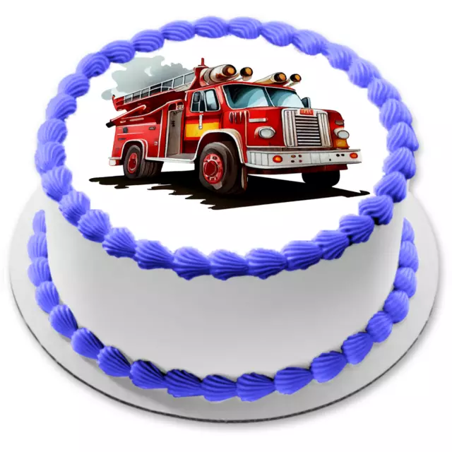 Feuerwehr essbar Tortenaufleger Muffin Party Deko Geschenk Geburtstag Cupcake