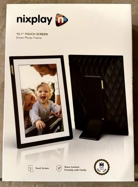 Nixplay W10P Digital Photo Frame 10.1 in Touch Smart Screen LCD Black Brand New