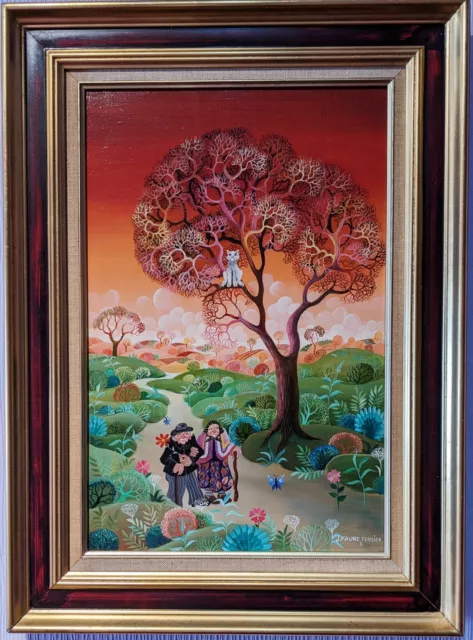 tableau peinture HST signé Faure-Terrieu