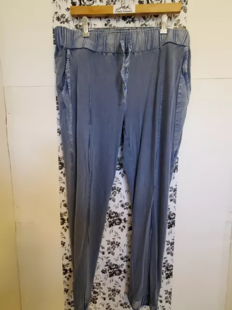 Calvin Klein Jeans Women's Size XL Distressed Blue Knit Jogger Pants