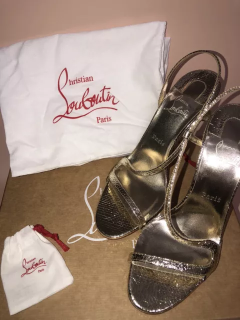 Gold strappy louboutins hotsell