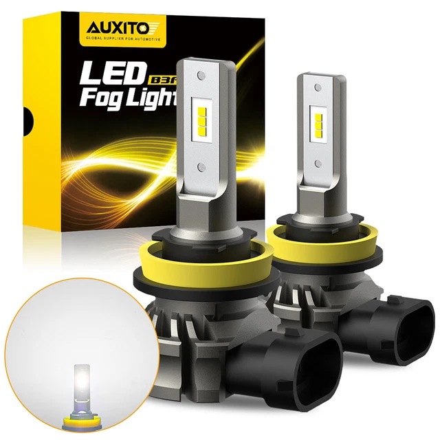 AUXITO H8 LED Headlight Conversion Kit High Low Beam Bulbs 6000K Xenon White 2x