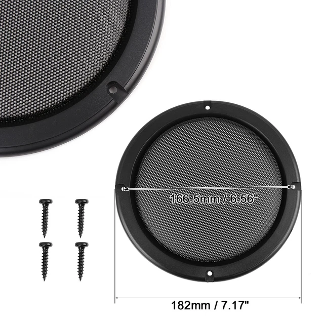 6.5& BLACK CAR Speaker Audio Grill Cover Steel Mesh Woofer Subwoofer