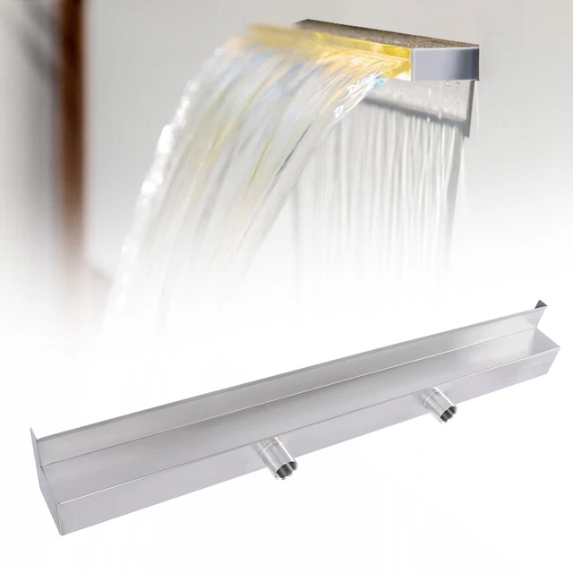 35.4inch 304 Stainless Steel Pond Pool Garden Fountain Waterfall Spillway