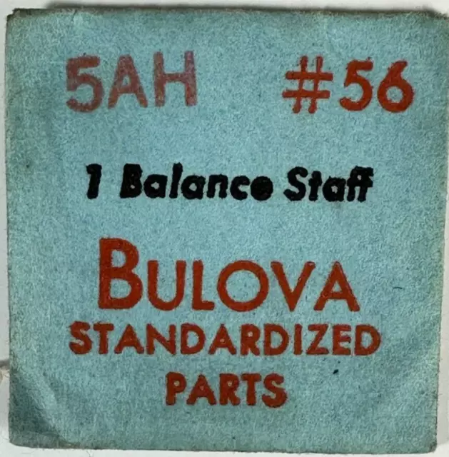 Bulova Factory Bulova 5AH Balance Staff #56 Standardized Parts Watch Repair  G