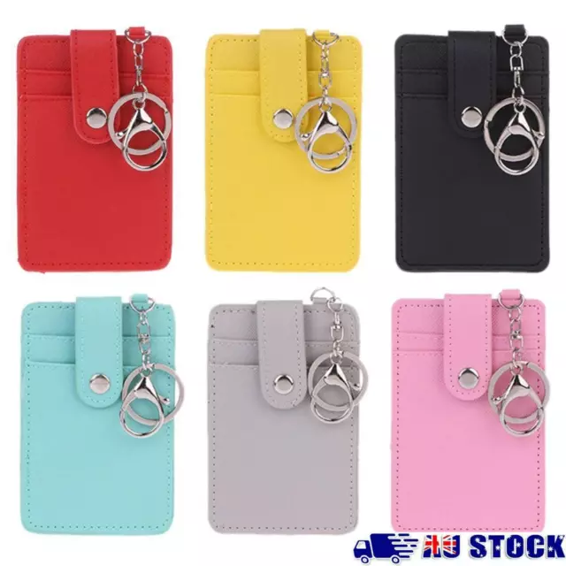 Large Capacity Slim Wallet with Key Chain Bus Cards Cover Case  Men Women