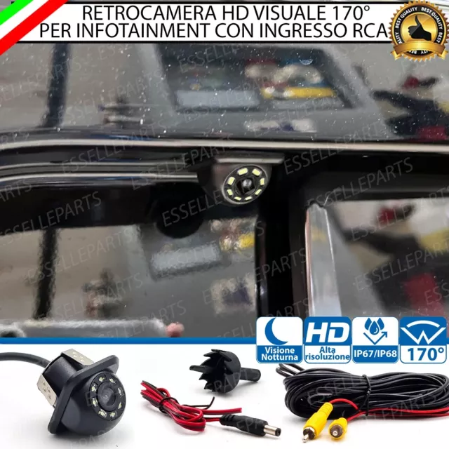 Retrocamera Con Led Telecamera Retromarcia Auto Hd Per Audi A3 8P 8Pa