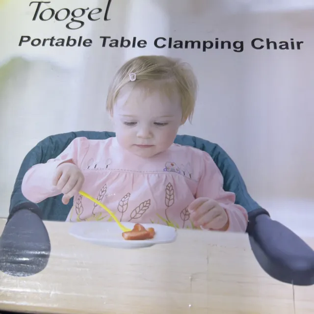 TOOGEL Portable Table Kids Clamping High Chair Foldable Storage Feeding Green