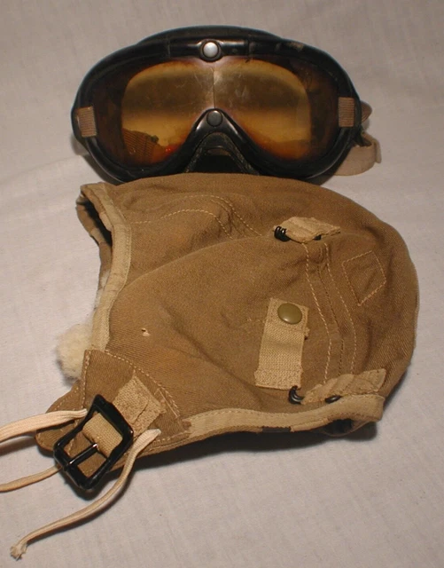 WW2 Aviator Cap Unissued Hat Pilot Army Air Force A-9 DWG 42-G-6861 & Goggles WW2 Aviator Cap Unissued Hat Pilot Army Air Force A-9 DWG 42-G-6861 & Goggles