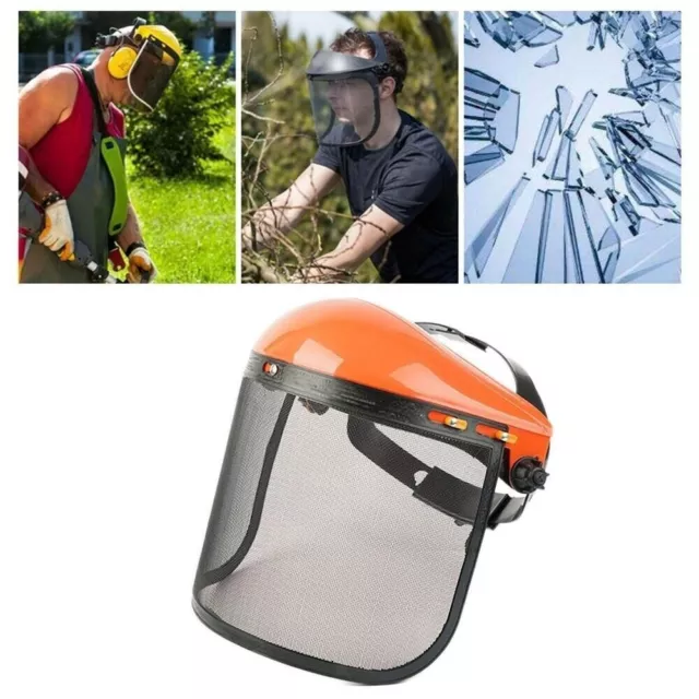 Metal Mesh Chainsaw Helmet Splash Prevention Protective Mask  Landscape Work