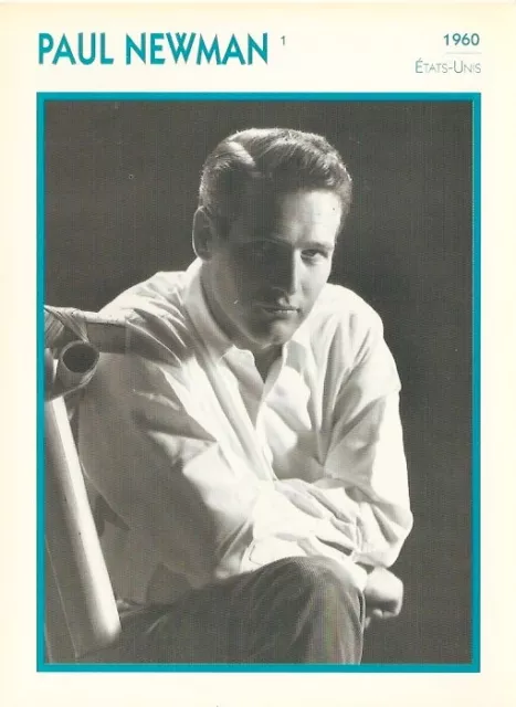 Paul Newman - Carte Fiche Cinema Portrait De Stars