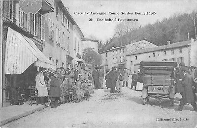 Cpa 63 Une Halte A Pontgibeaud Circuit Auvergne Gordon Bennet 1905