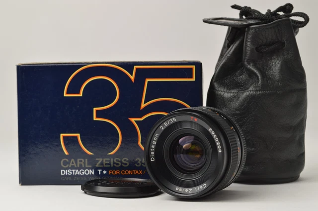 Contax Carl Zeiss Distagon T* 35mm f/2.8 MMJ Lens with Box ［Near Mint］Japan