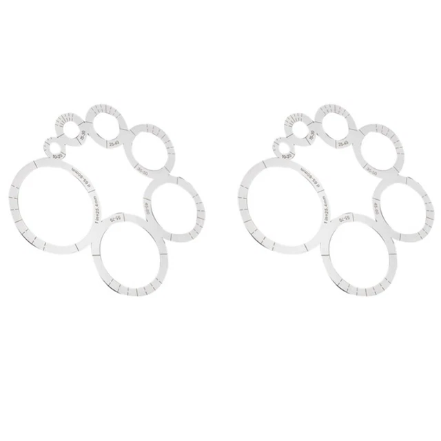 Herramientas de corte de cuero regla de corte plantilla de metal punzón de cuero con cuero redondo Y6P7