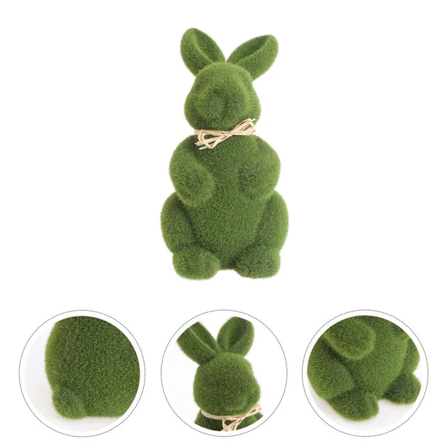 1pc Faux Moos Bunny Ostern Kaninchen Figurine Ostern Kaninchen Skulptur