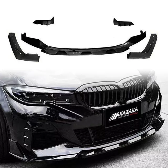 Für 2019–2020 BMW G20/G21/G28 Front Stoßstange Spoiler Splitter Lippe Schwarz