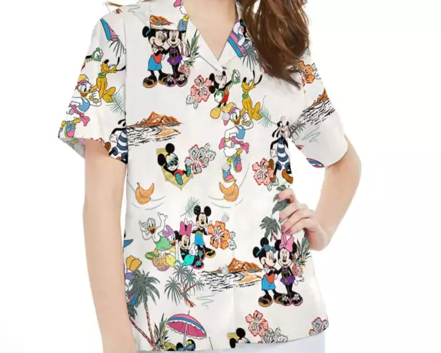 Mickey And Friends Summer Palm Tree Aloha Summer Beach 3D HAWAII SHIRT Us Size