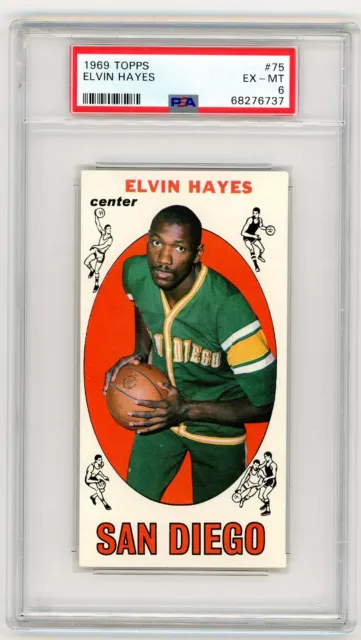 1969-70 Topps ELVIN HAYES ROOKIE San Diego #75 PSA 6 EX/MT Condition!