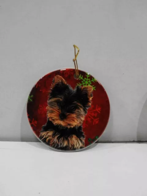 4 x Caroline's Treasures Red Snowflakes Holiday Christmas Yorkie 2