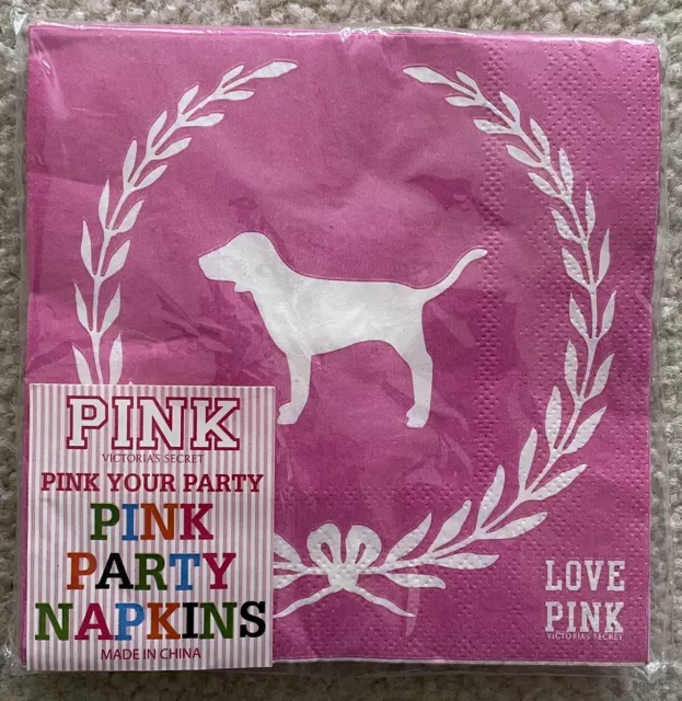 New! Victoria’s Secret PINK DOG Napkins Rare HTF!! Vintage