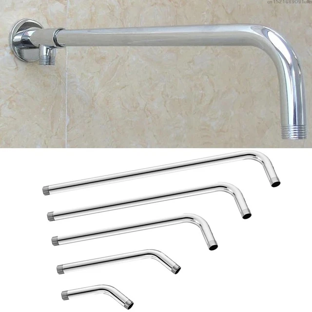 1 X Extensión de cabezal de ducha de acero inoxidable brazo en ángulo recto manguera extra ducha