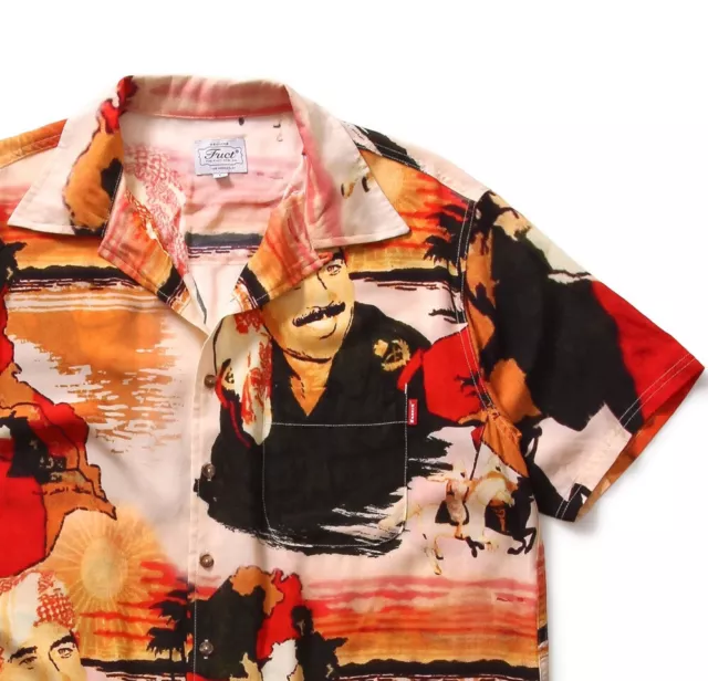 fuct 🇺🇸 USA SADDAM Horses Hawaiian Aloha Button Down Camp Shirt Supreme SSDD