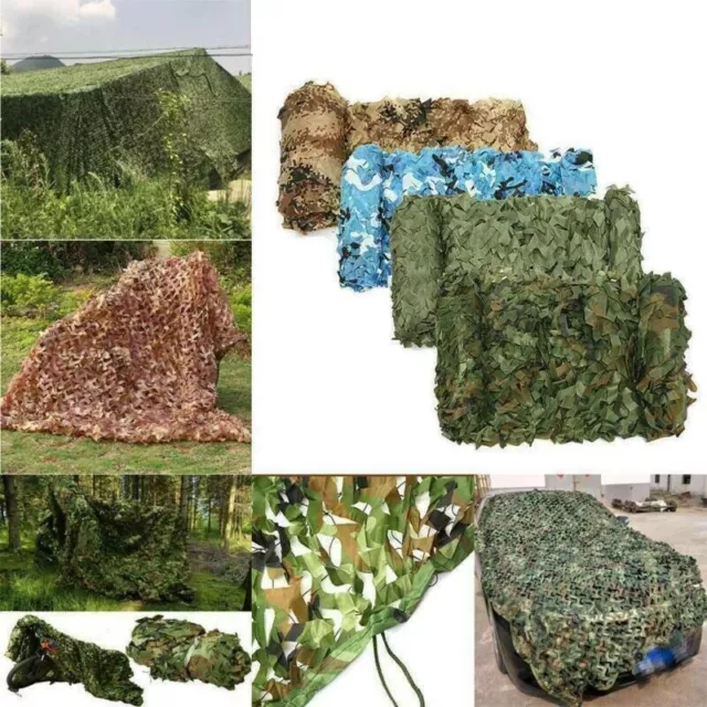 Outdoor Camo Netting Camouflage Net Fence Blind Hunt Garden Sun Shade Mesh Cover