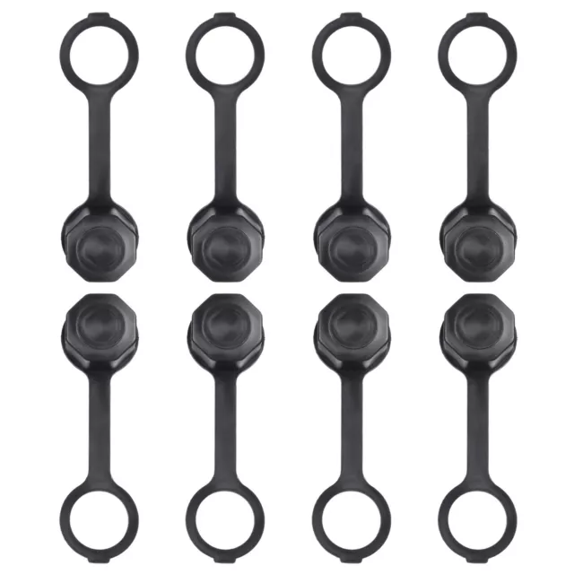 8pcs Gas Can Rear Vent Cap With O-Ring Gasket Leash-Replacement Fixing Screw