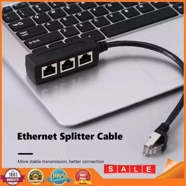 RJ45 LAN Ethernet Splitter Cable 1 Male to 3 Female Super Cat5 Cat5e Cat6 Cat7