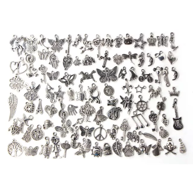 Wholesale Bulk Tibetan Silver Mix Charm Pendants Jewelry Making DIY