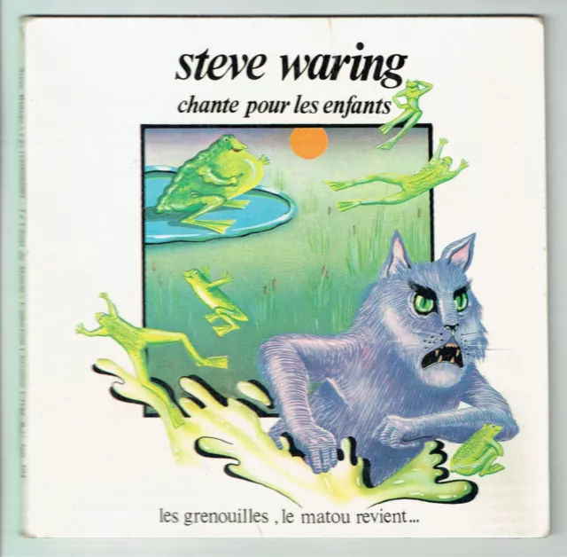 Steve WARING Vinyle 45T Livre EP LES GRENOUILLES - LE MATOU Enfants CHANT MONDE