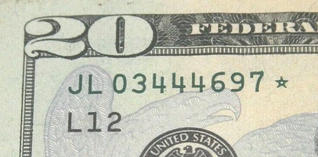 *Star Note*-  2009- $20 Frn- San Fran - Jl 03444697*  Circ