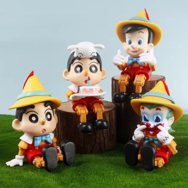 Crayon Shin-chan Pinocchio Action Figure Toy Cosplay Joker Mini Model Doll NoBox