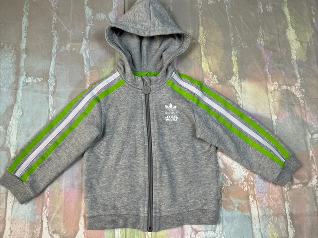 Adidas Star Wars Master Yoda Authentic Track Jacket. Sz 18 Months Rare/Stripes
