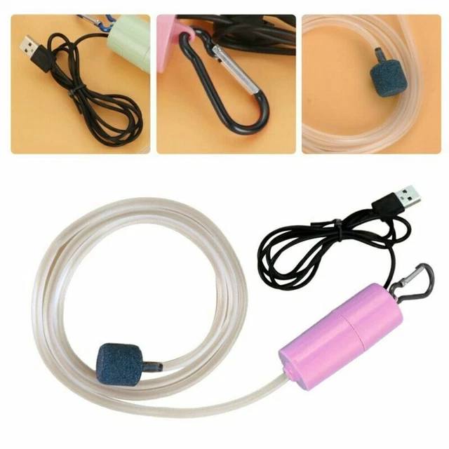 Mini USB Aquarium Oxygen Pump Air Stone Mute Air Pump Aerator for Fish Tank