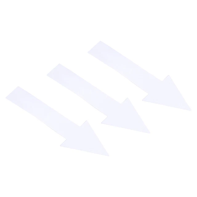 6Set / 18Pieces 8x2" Arrow Sticker Directional Arrow Sign Floor Decal White