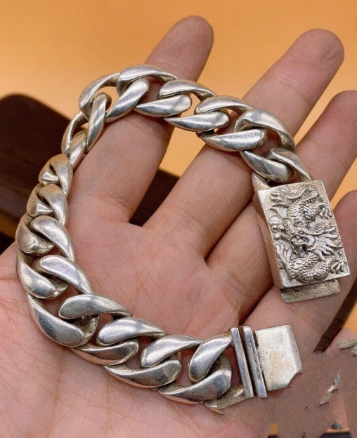 2023 Fashion National Silver Jewelry Neutral hip Loong Bracelet