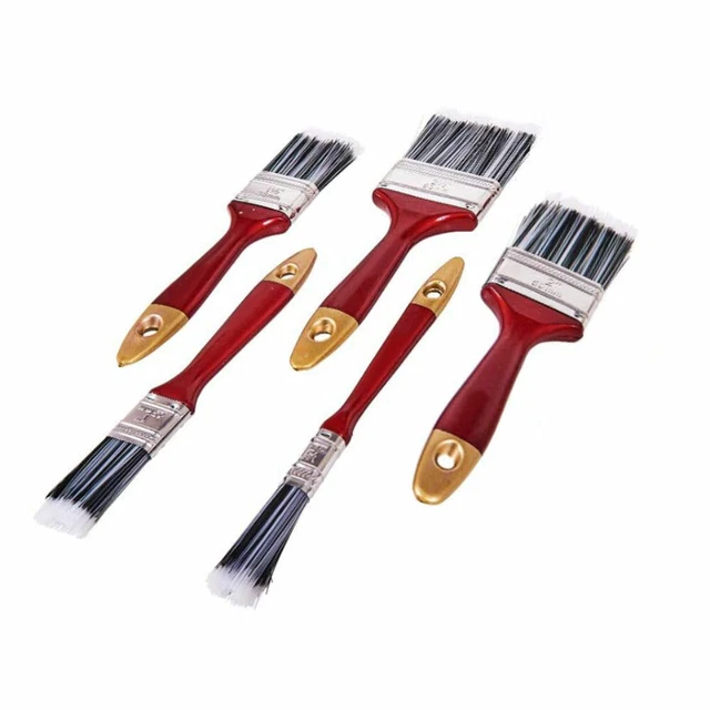Set 5 Pz Pennelli Per Verniciare Di Varie Misure Con Manico In Plastica Cod 9316