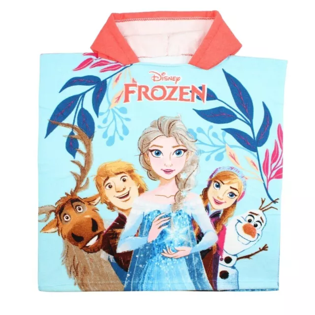 Disney Die Eiskönigin Anna Elsa Olaf Sven Kinder Mikrofaser Poncho Badeponcho