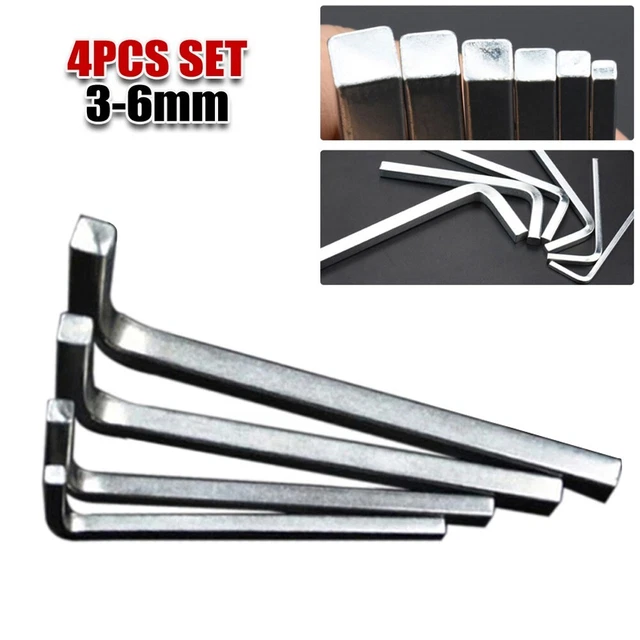 ESSENTIAL 4PCS L Shape Square Head Wrench Set for Various Applications