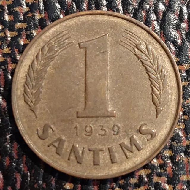 1939 Latvia 1 santims coin WWII COMB.SHIPPING