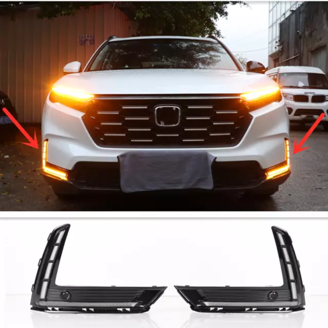 2X DRL FOR Honda CRV CRV 2023 2025 LED Daytime Running Light Fog lamp