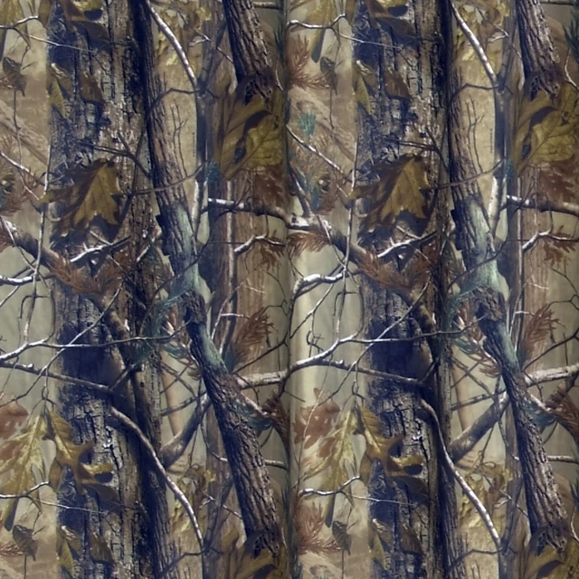Realtree AP HD Fabric Shower Curtain 72" x 72" All Purpose Camo Brown Taupe Gray