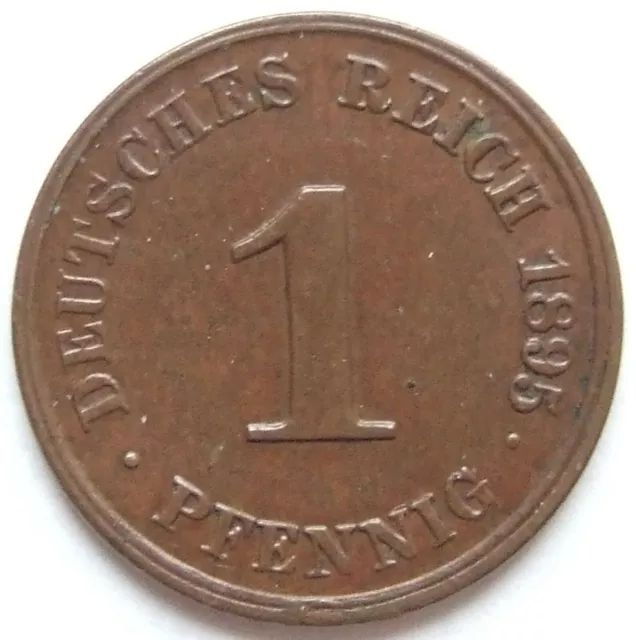 Moneta Reich Tedesco Impero Tedesco 1 Pfennig 1895 J IN Extremely fine