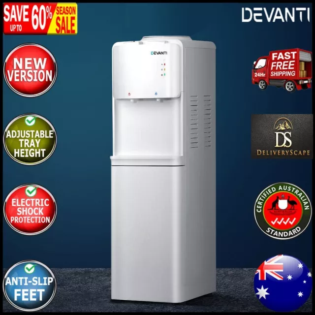 Devanti Water Cooler Dispenser Stand Hot Cold Tap Bottle Filter Purifier Office